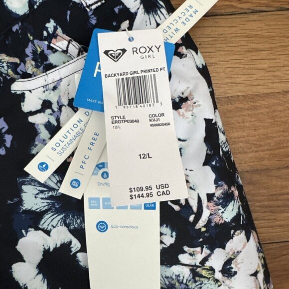 ROXY Girls' BACKYARD Printed Snow Pants KVJ1 Size 12/L - Picture 4 of 7